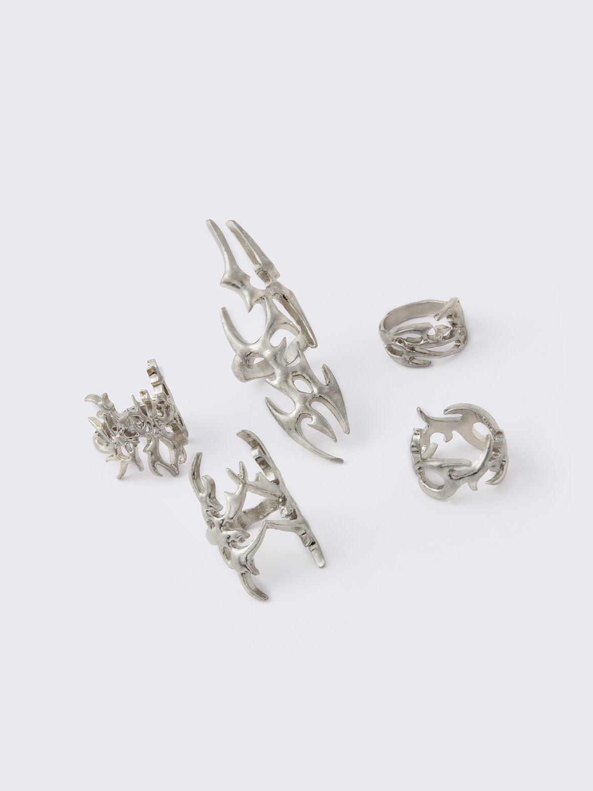 Titanium Vines Rings Set